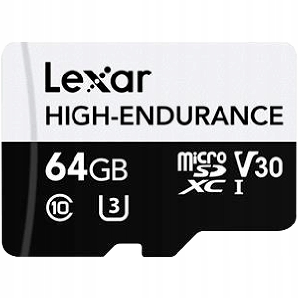 Lexar High Endurance microSDXC 64GB 100MB/s C10 A1 V30 U3