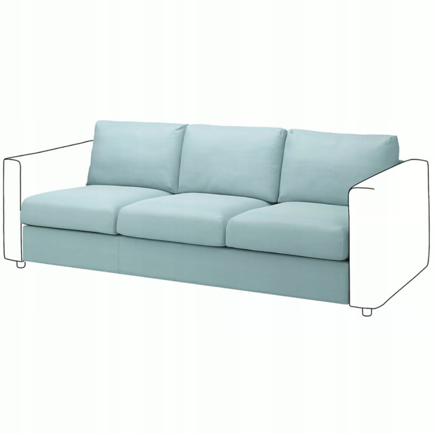 Ikea Vimle Pokrytie pre 3-miestnu sekciu, Saxemara svetlomodrá