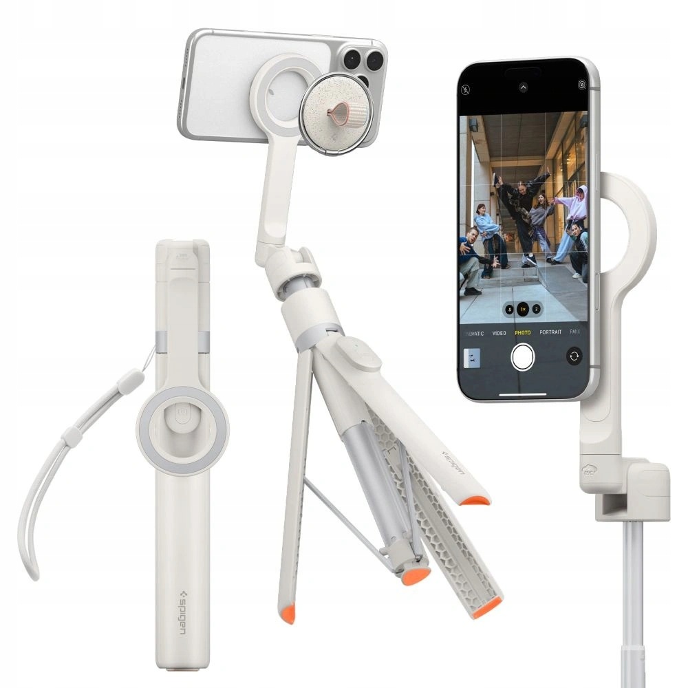 Selfie tyč Spigen S582W Bluetoth béžová