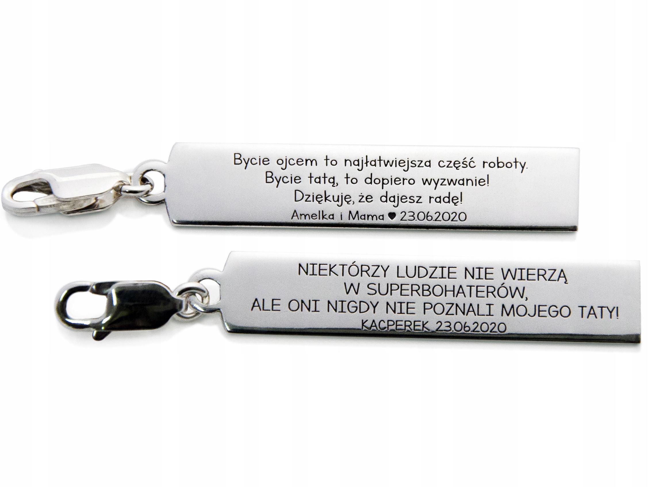 

Dzień Ojca breloczek srebro 925 Grawer