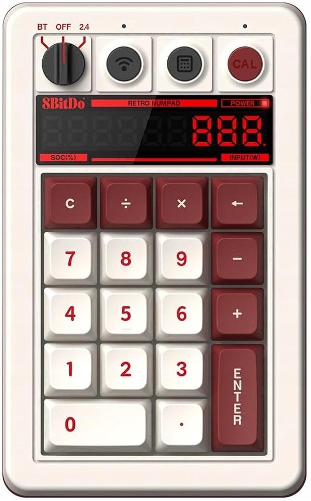 Mechanický numpad s kalkulačkou 8Bitdo Retro Mechanical Numpad F Edition