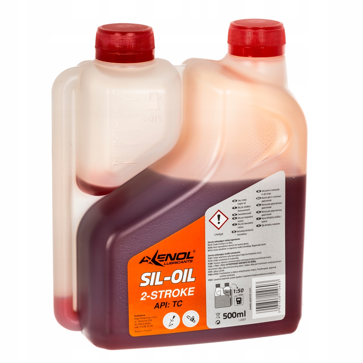 

Olej do dwusuwów kosiarek 2T Sil-oil 500ml Axenol