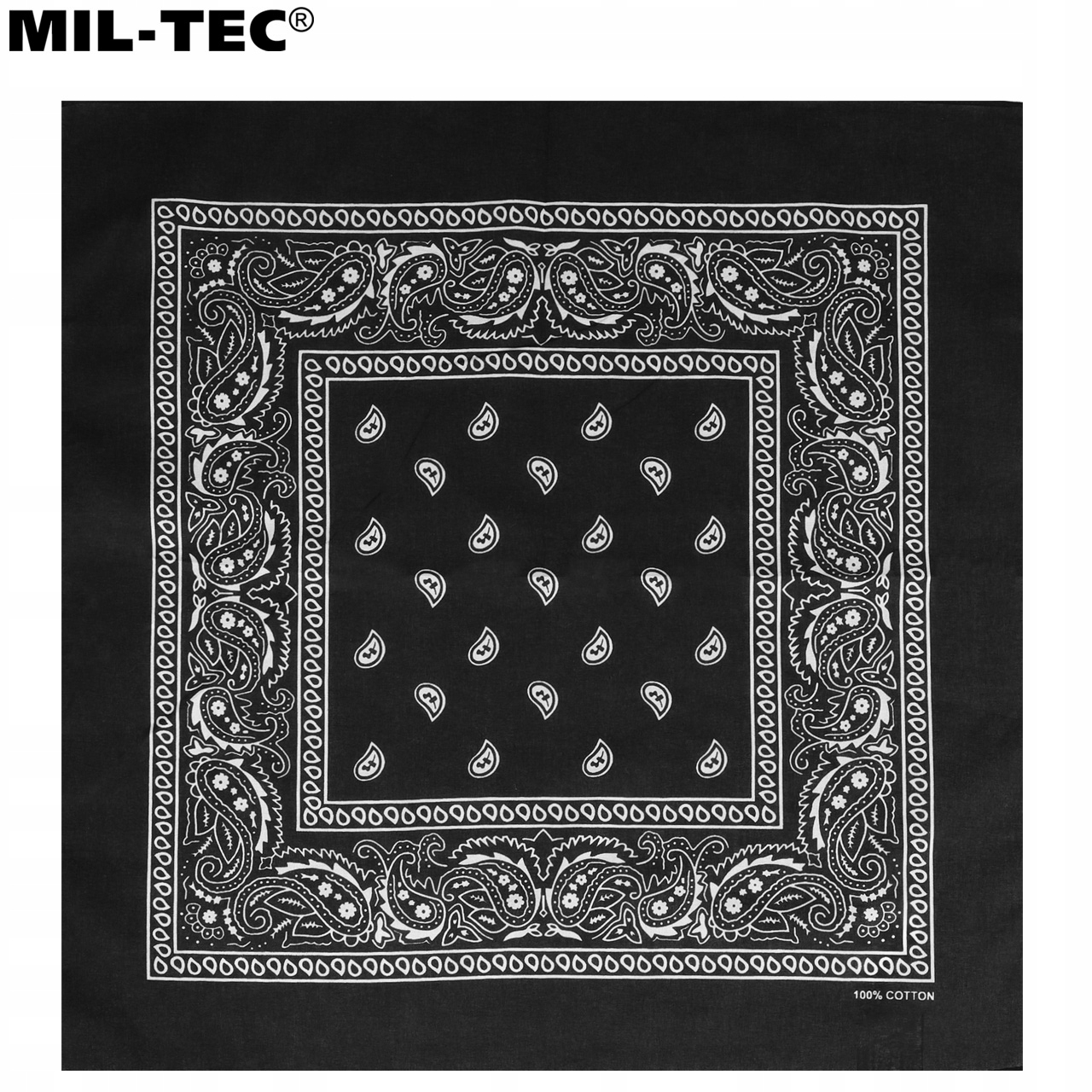 CHUSTA BANDANA BANDAMA WESTERN NA GŁOWĘ MIL-TEC Czarna Płeć mężczyzna