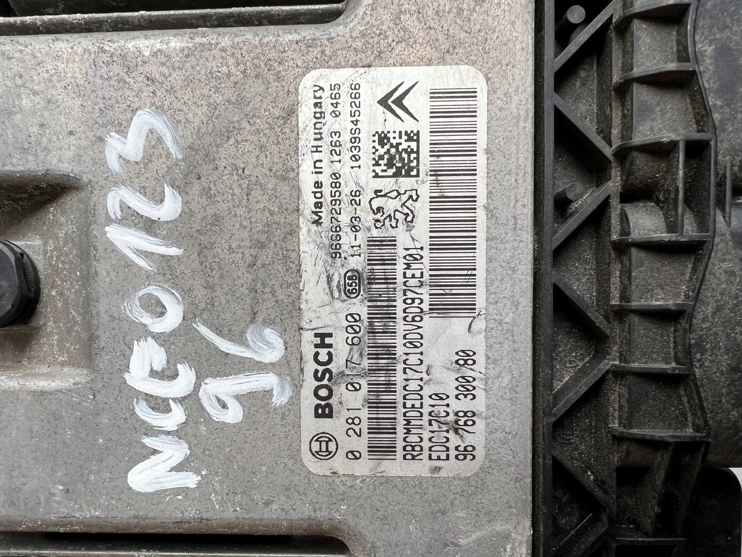 CITROEN DS3 1.6D 0281017600 9666729580 Computer EC