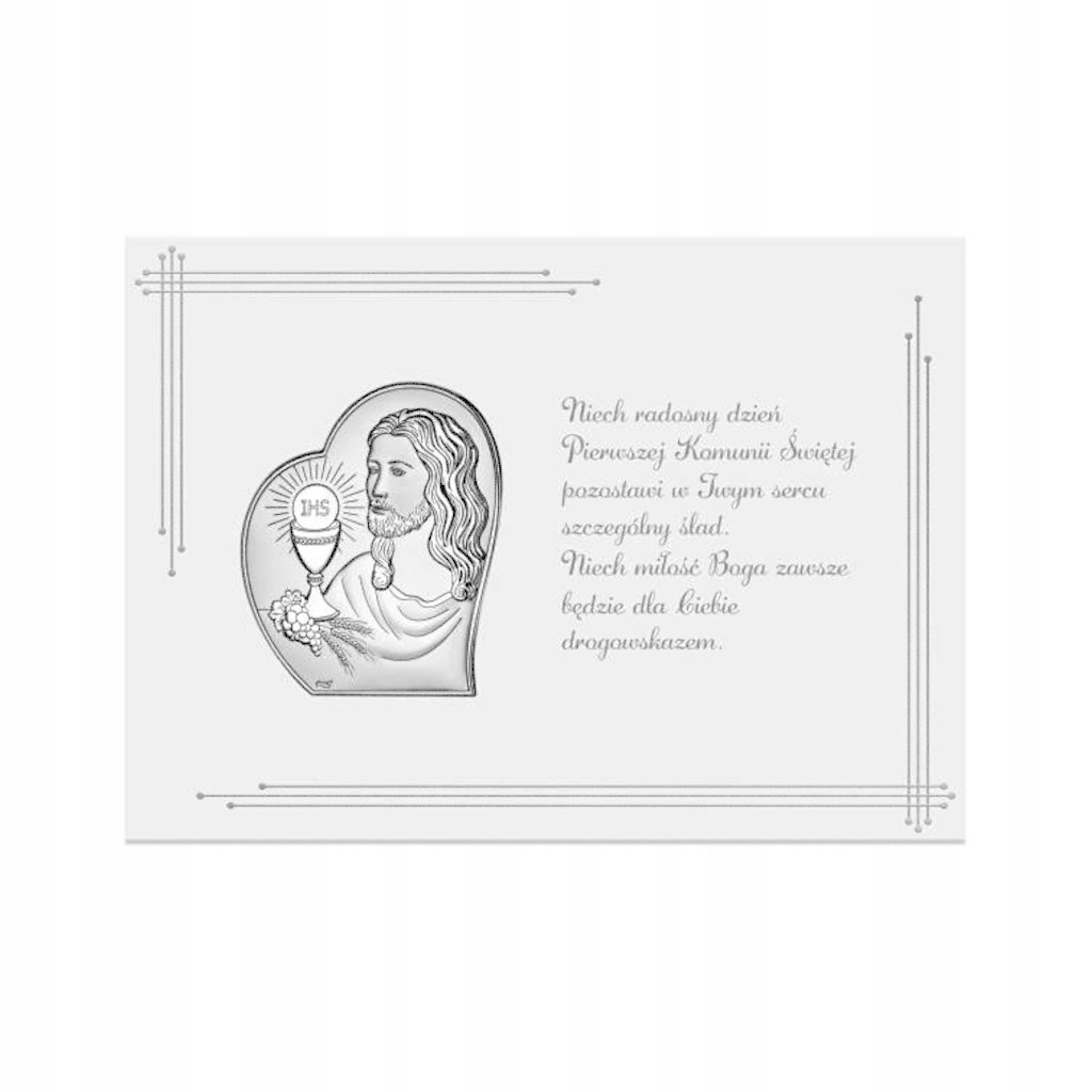 Obrázek Stříbrný Pán Ježíš S Hostií Památka prvního svatého přijímání