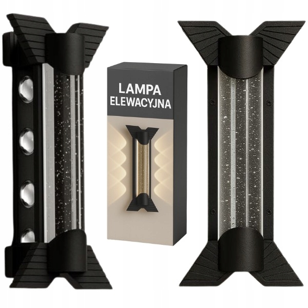 Elewacyjna aluminiowa Lampa Led kinkiet 12W 230V IP65 biały neutralny