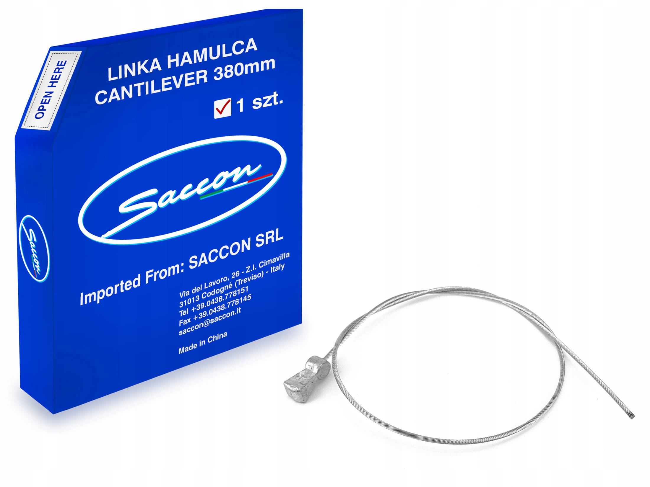 

Stalowa linka hamulcowa Cantilever krótka 38 cm