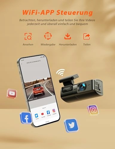 IZEEKER Kamera 2,5K WiFi 1440P WDR G-Sensor 32GB Nocny Tryb — miniatura 7