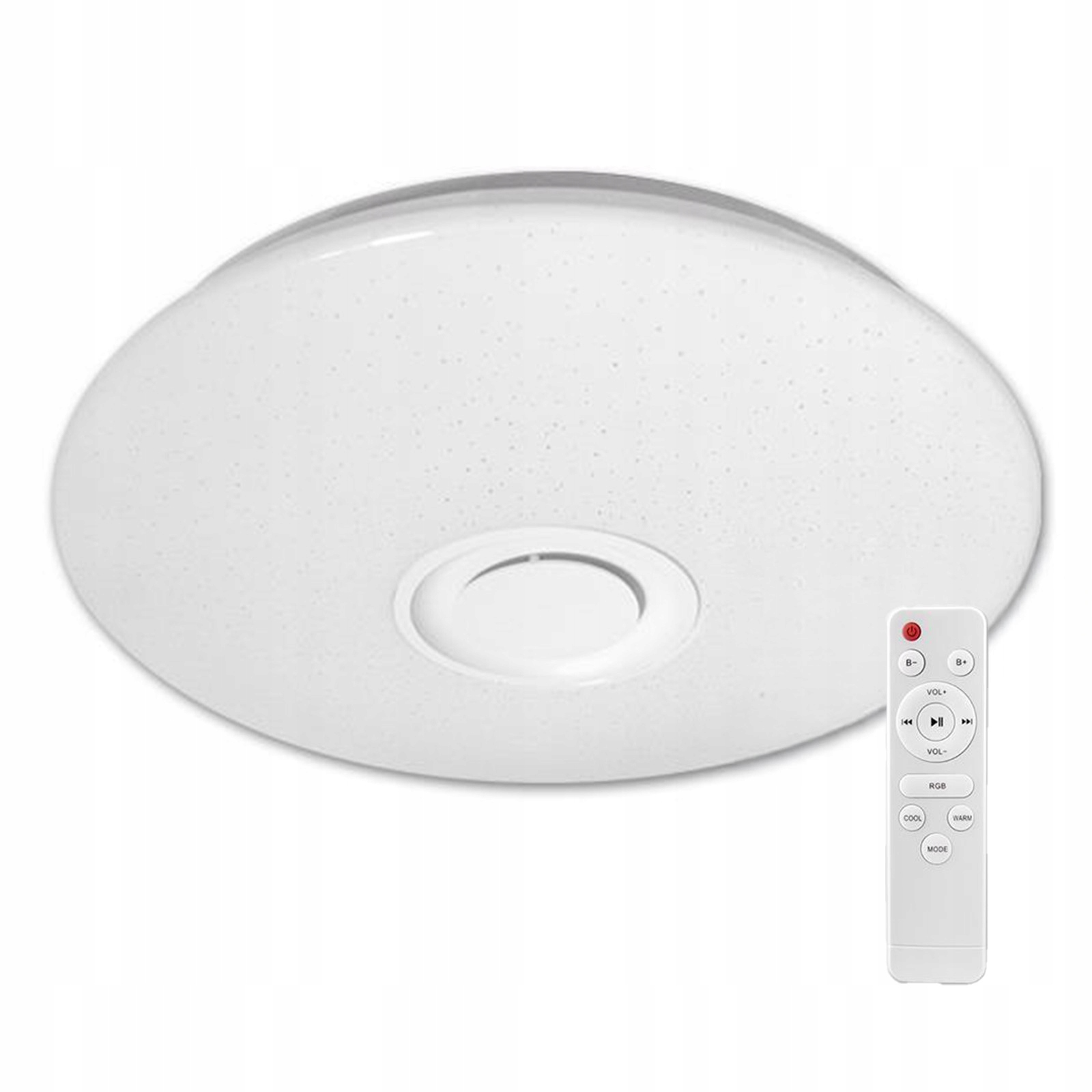 Stropní Svítidlo Led Stropní Svítidlo Bluetooth reproduktor 72W Rgbw Cct 50 cm Dálkový Ovladač