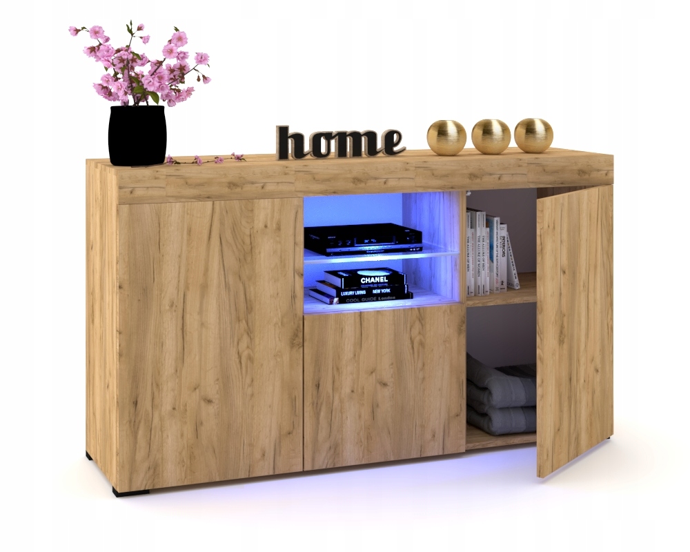 Komoda Police Dub Zlatý Craft FRIDA135 Led