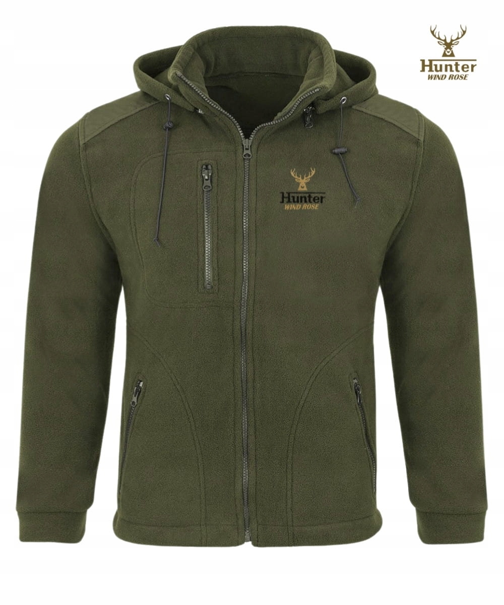 Fleecová Mikina Pánský Lovecký Na Lov Do Lesa Vysoká Kvalita! Khaki/green- L