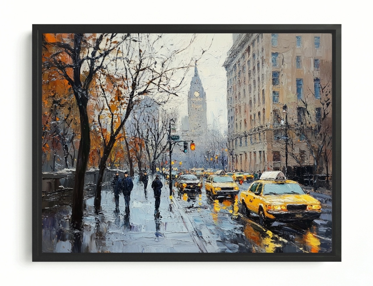 Obraz Rama American Box Mesto Ulica Manhattan New York Taxík 80x60