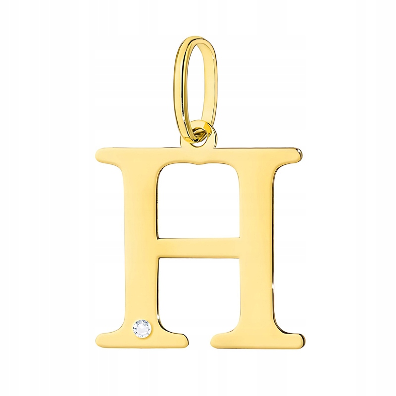 Zlatý Přívěsek 585 Písmenko H s Briliantem 0,005 ct