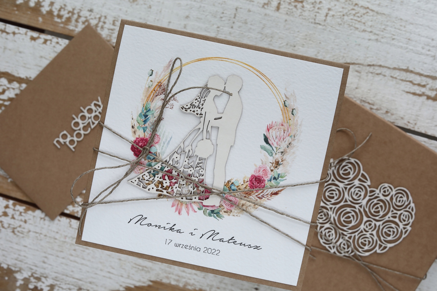 Svatební přání handmade boho s personalizací