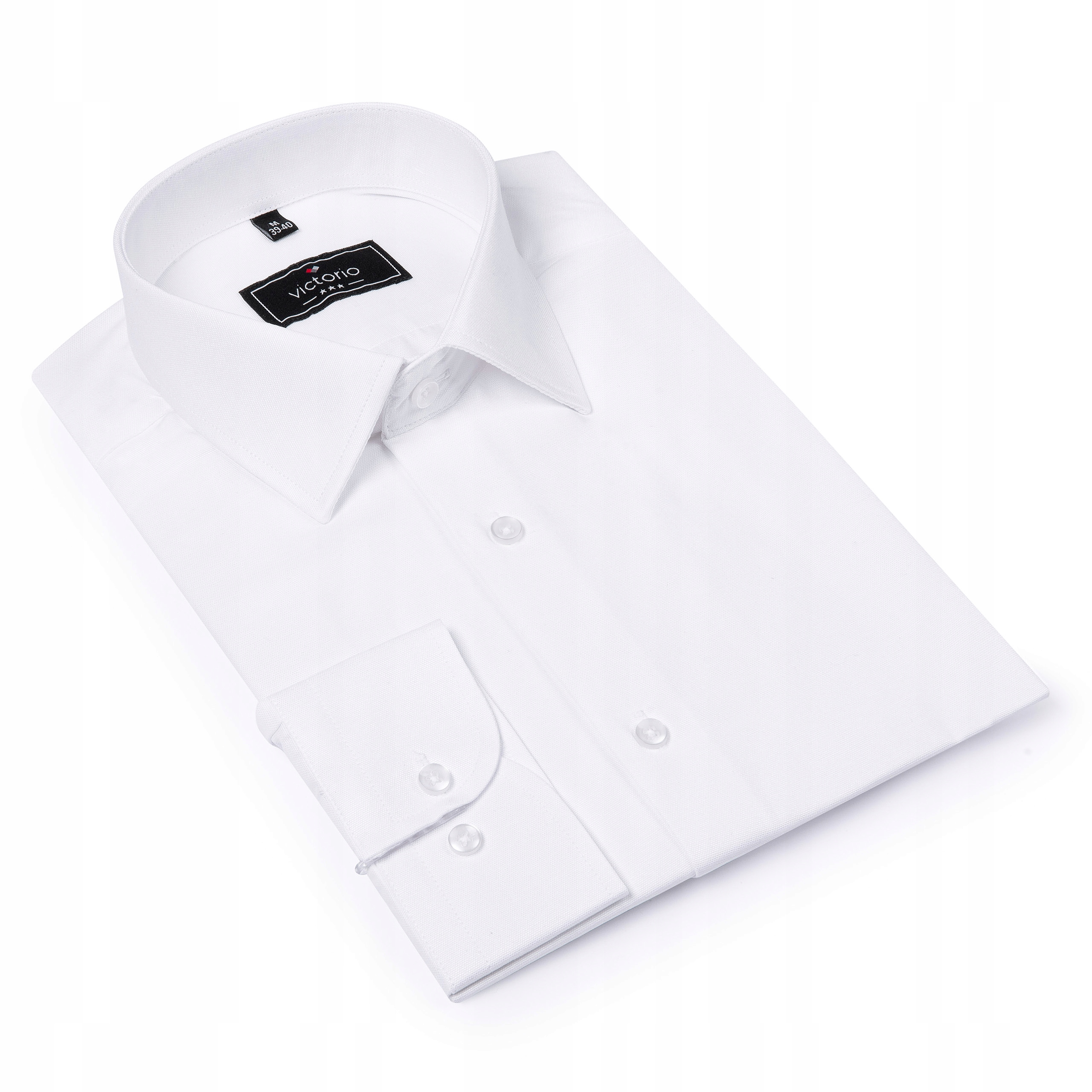 KOSZULA MĘSKA BIAŁA Z TKANINY OXFORD Regular L Marka inna