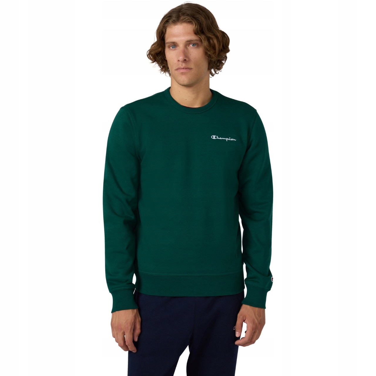 Pánská mikina Champion Crewneck Sweatshirt zelená 221792 GS584