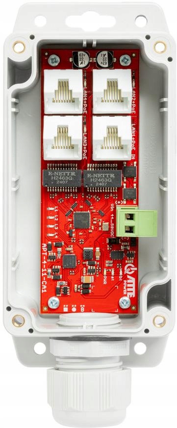 4-PORTOVÝ Poe Switch Atte APT-4-11-CA1 IP68 Extender Monitoring