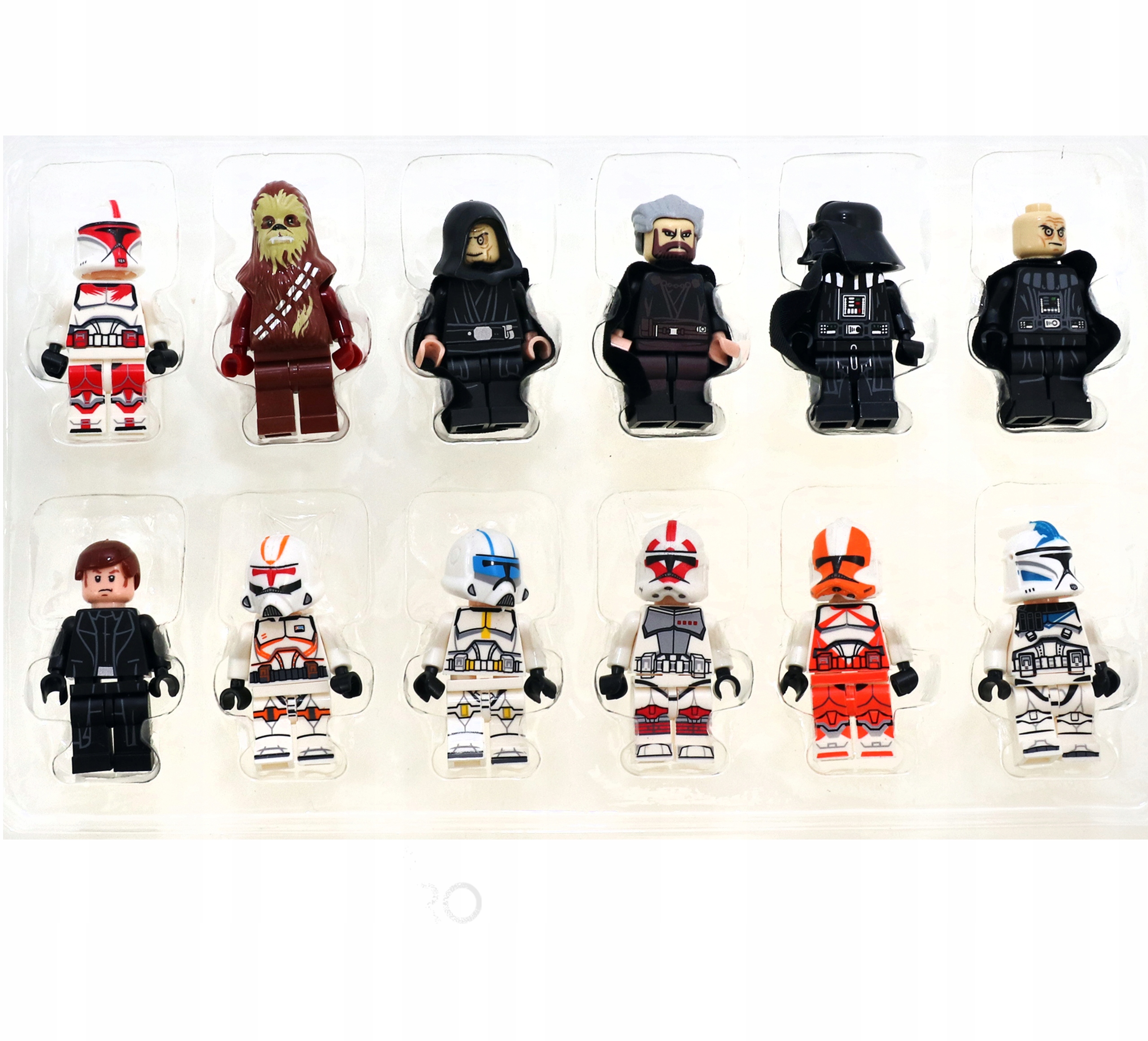 KLOCKI mini FIGURKI STARS WARS Vader 12 sztuk MINIFIGURKI + AKCESORIA Marka inna