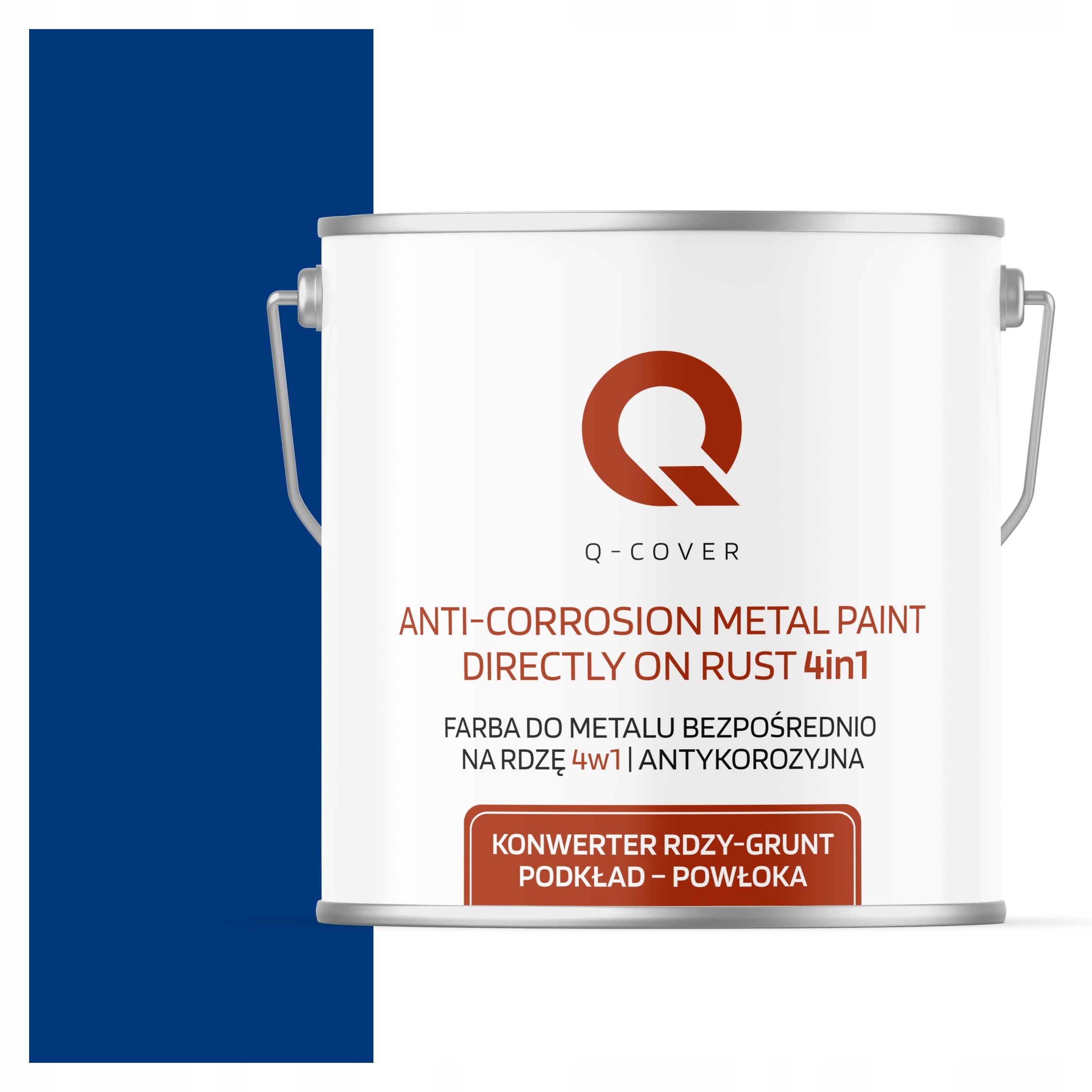Farba Na Kov Na Hrdzu Oceľ 4v1 Modrá Ultramarínová Ral 5002 Polomat 5L