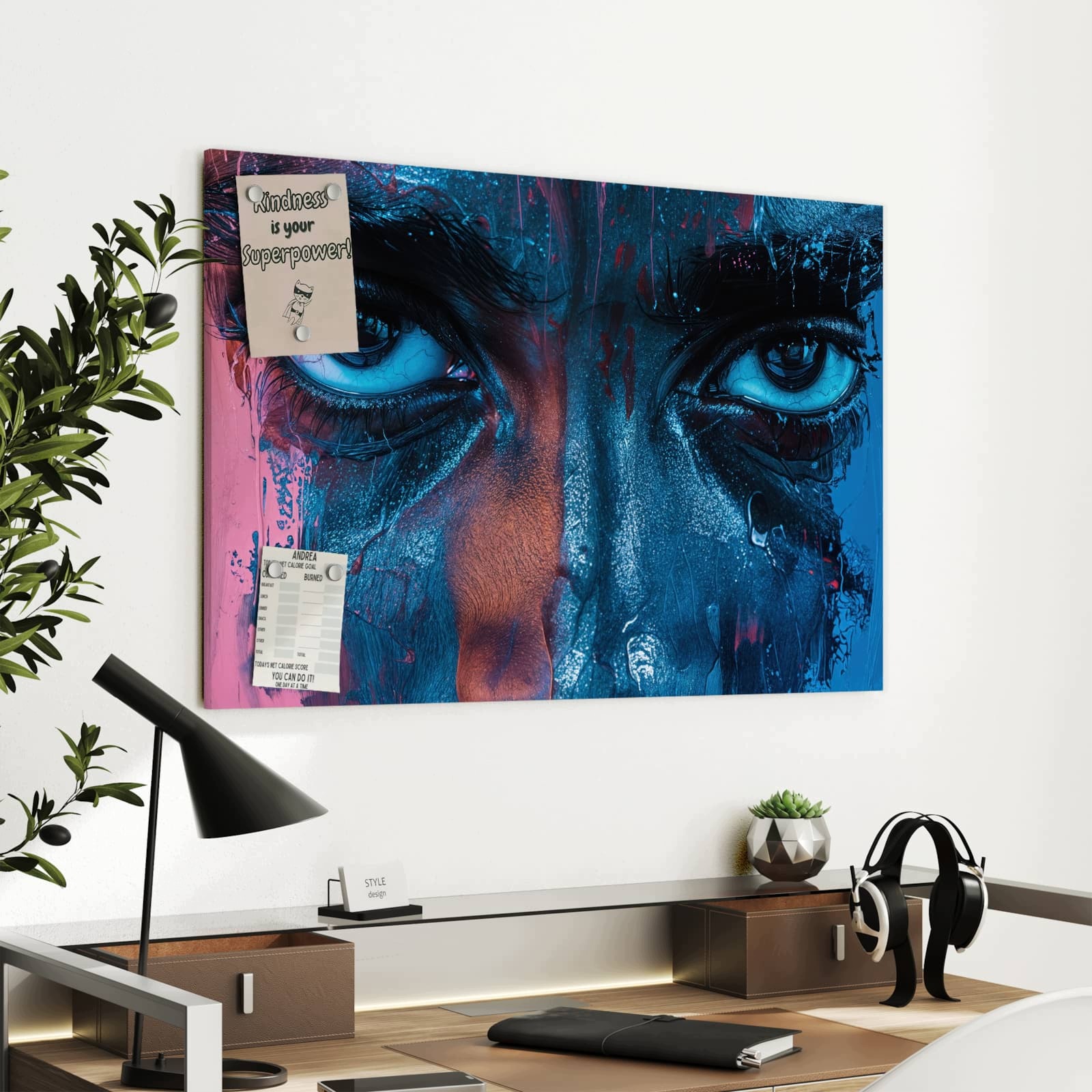 Magnetická tabule Pohled v Neznámá 90 × 60 cm