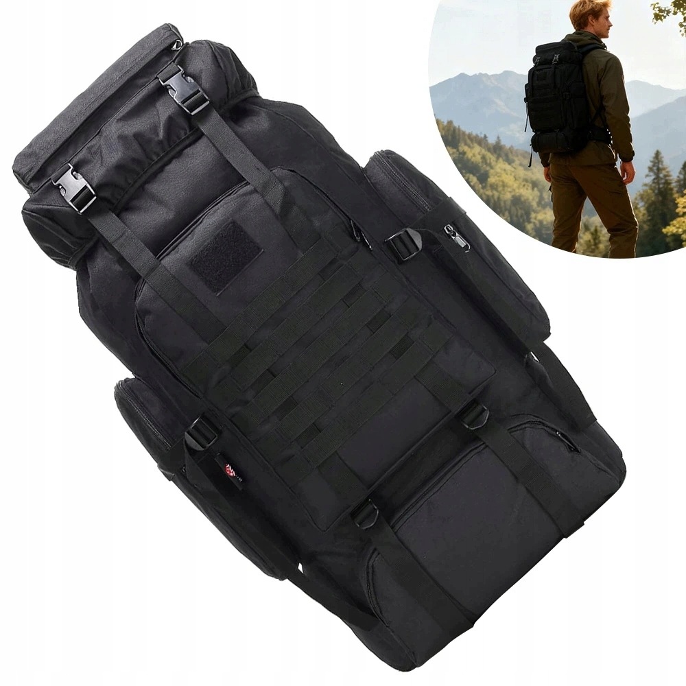 Plecak Trekkingowy 80L Turystyczny Wojskowy Taktyczny Mocny Materiał 600D