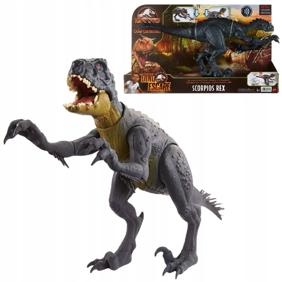 Zdjęcia - Figurka / zabawka transformująca Mattel Jurassic World Figurka Akcji Dinozaur Scorpios Rex HBT41 Dźwięk 