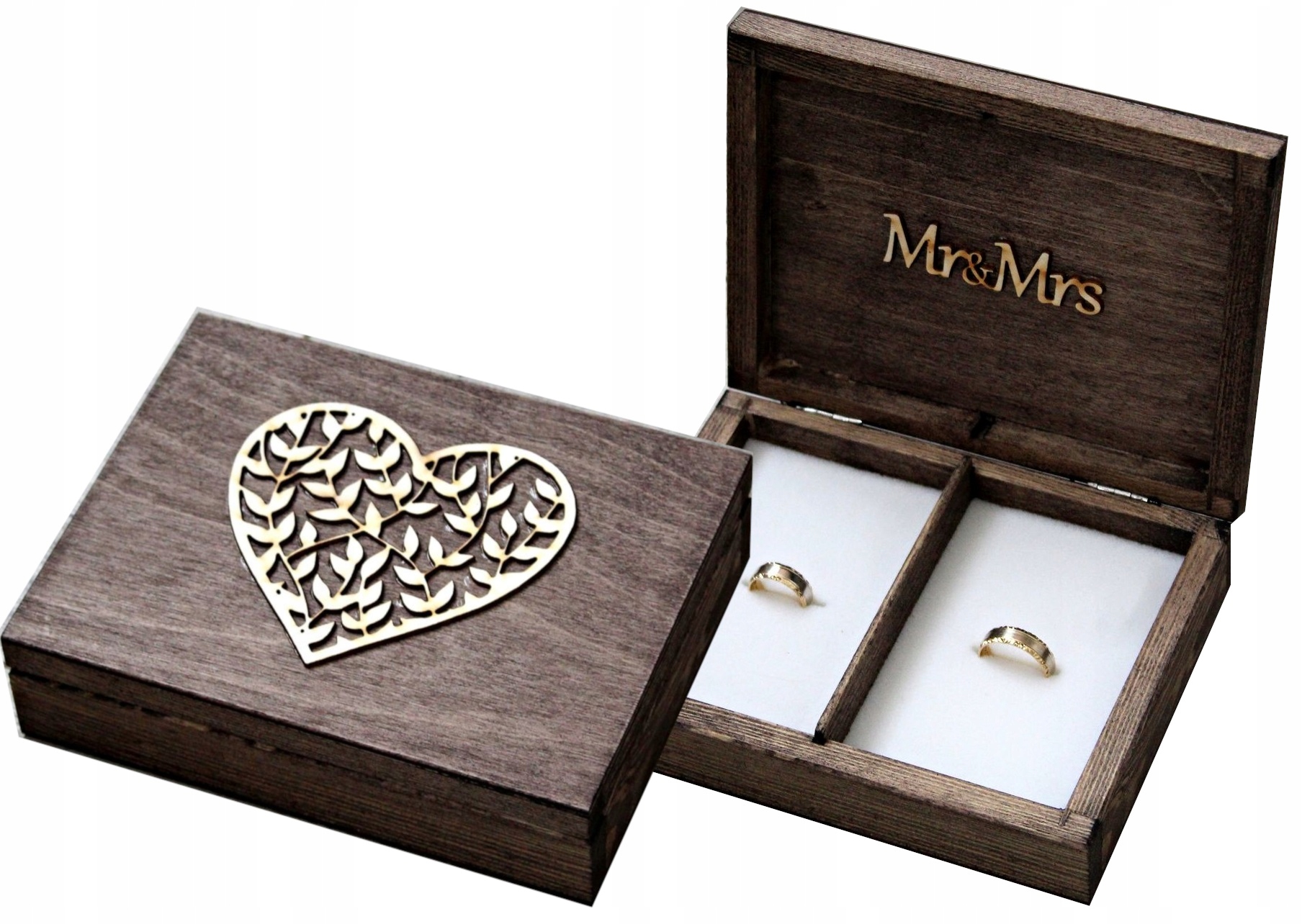 

Pudełko na obrączki rustykalne różne dekory