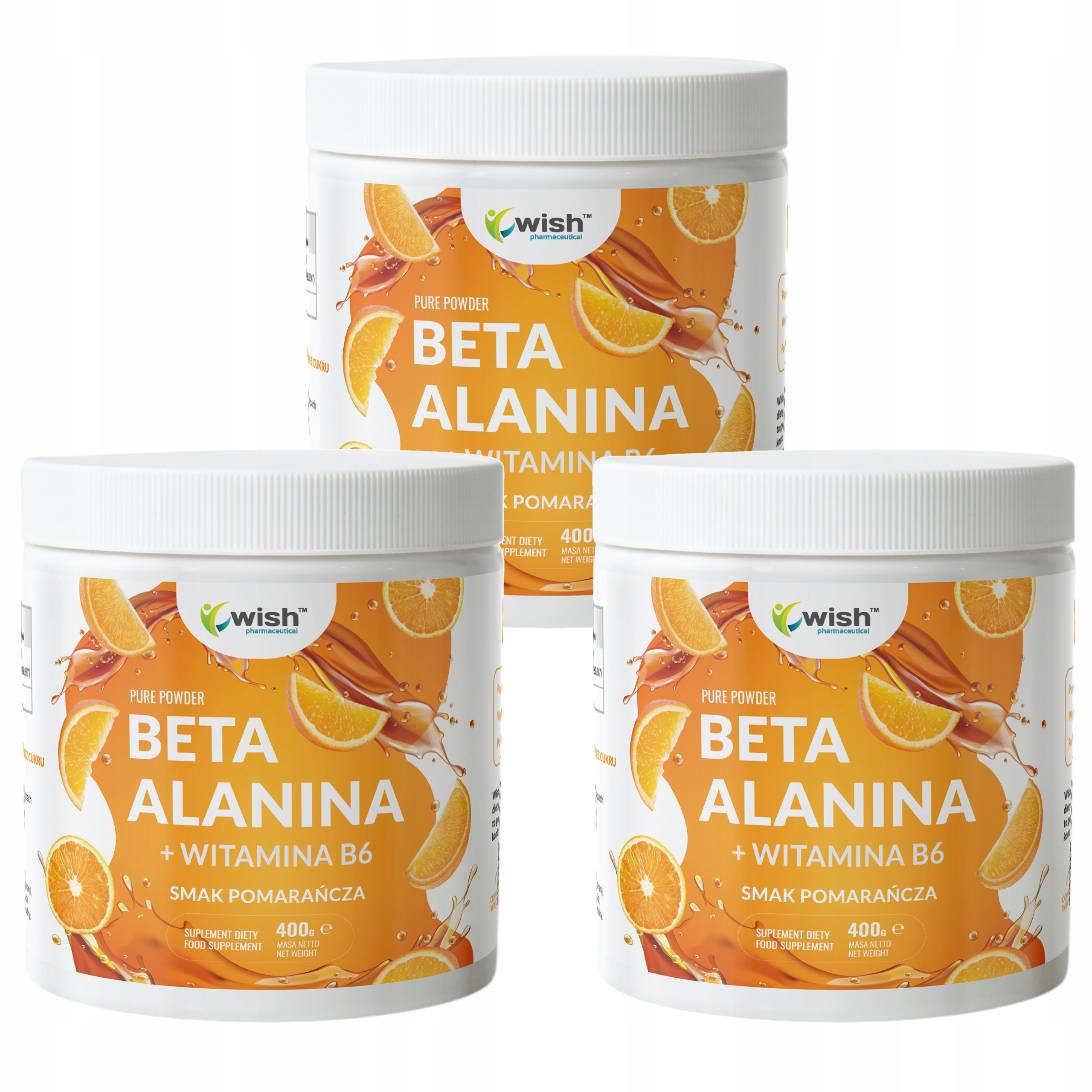 Beta Alanin 1200 g pomeranč Vytrvalost Pumpa Povzbuzení Energie Síla