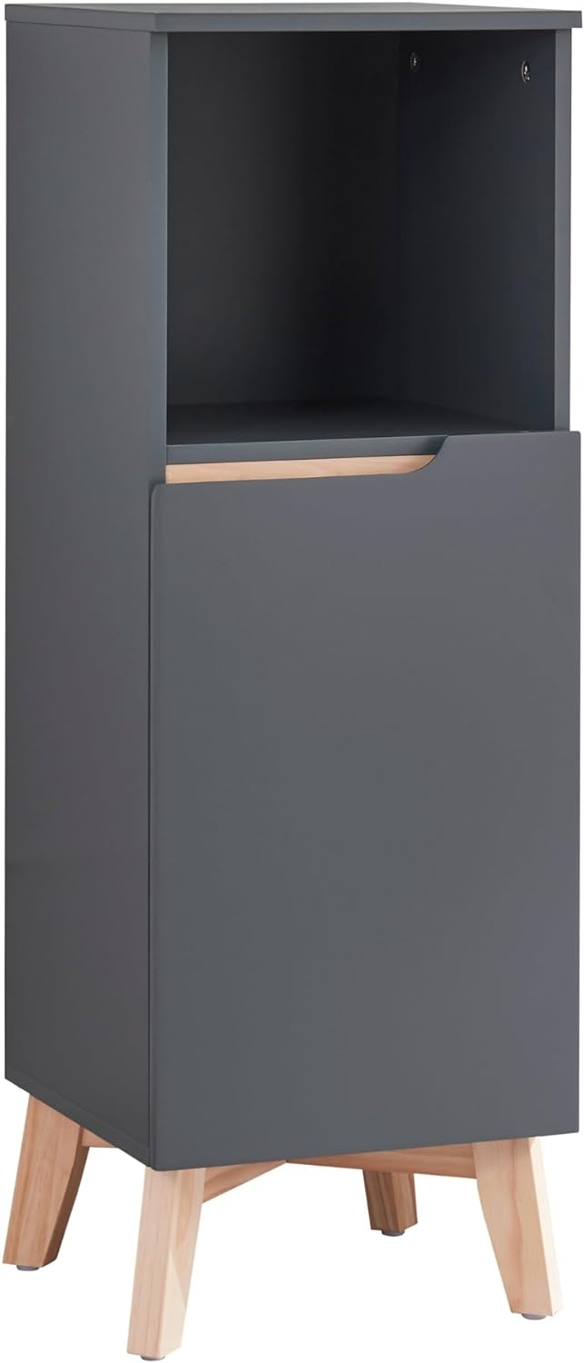 SZAFKA ŁAZIENKOWA STOJĄCA PÓŁKA SŁUPEK DO ŁAZIENKI SZARY