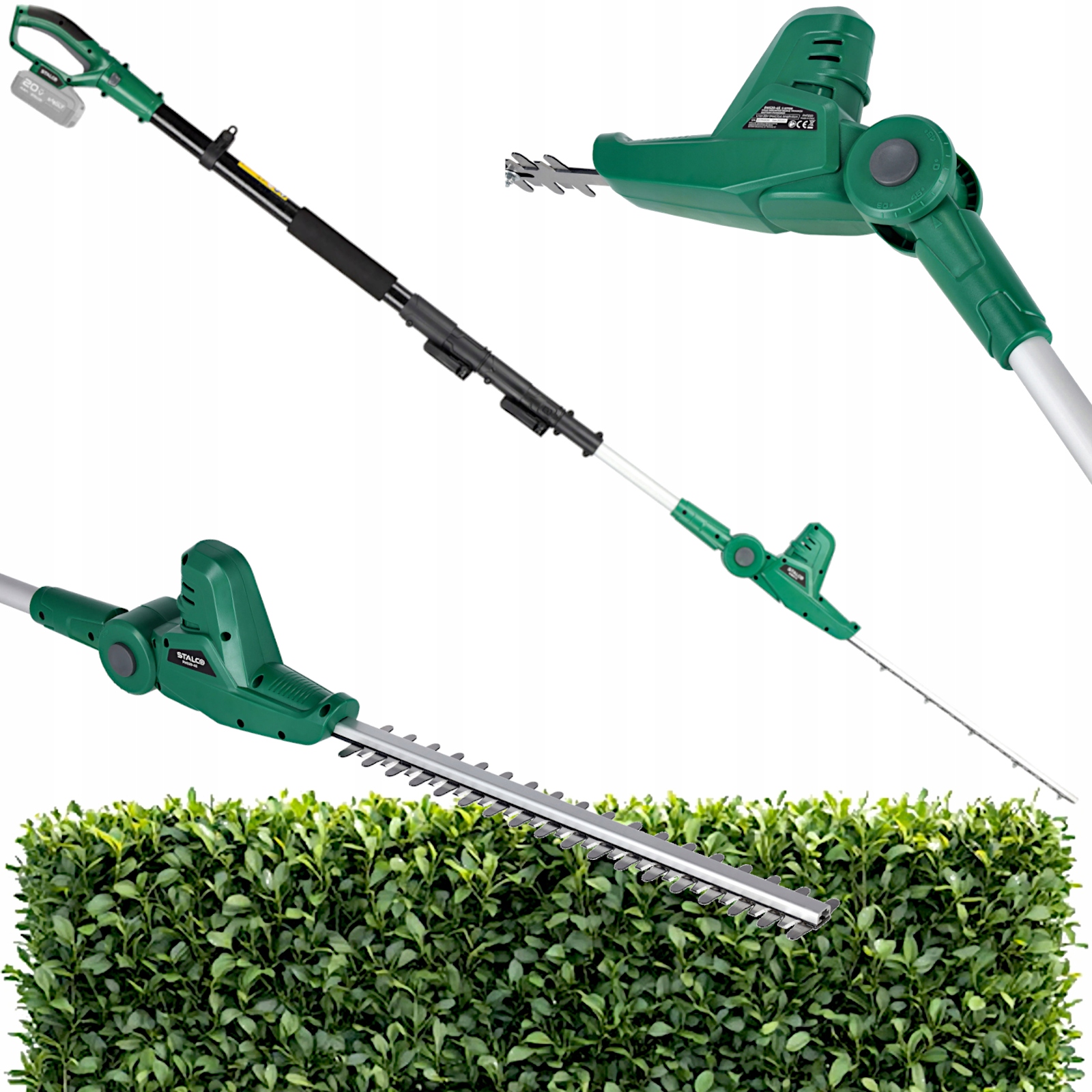 Nožnice Na Živý Plot Na Výložníku PHS20-45 20V S-volt Stalco Čepeľ 45 CM