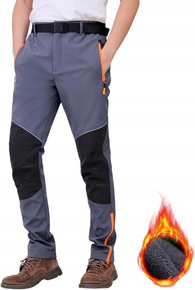 Męskie Spodnie Outdorowe Elastyczne Ciepłe Wodoszczelny Materiał Rozmiar L