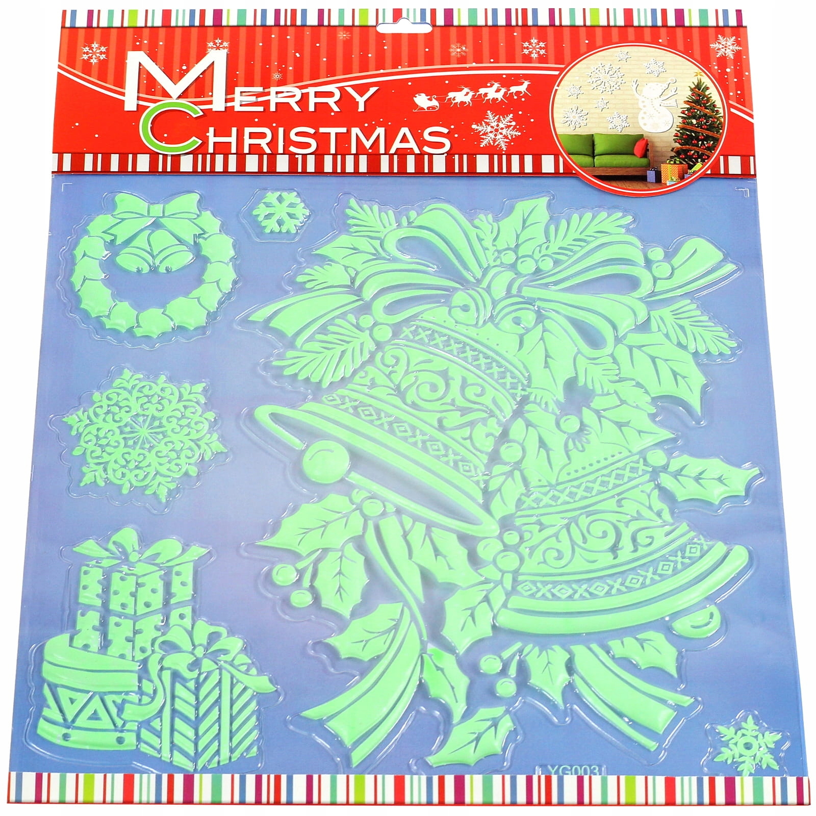 

Świąteczne, świecące naklejki fluorescencyjne 2