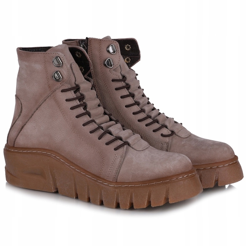 dámské kotníkové boty boty Bombonella 8T G235 K23-1705 Bej Nbk béžové Kůže Vel. .38