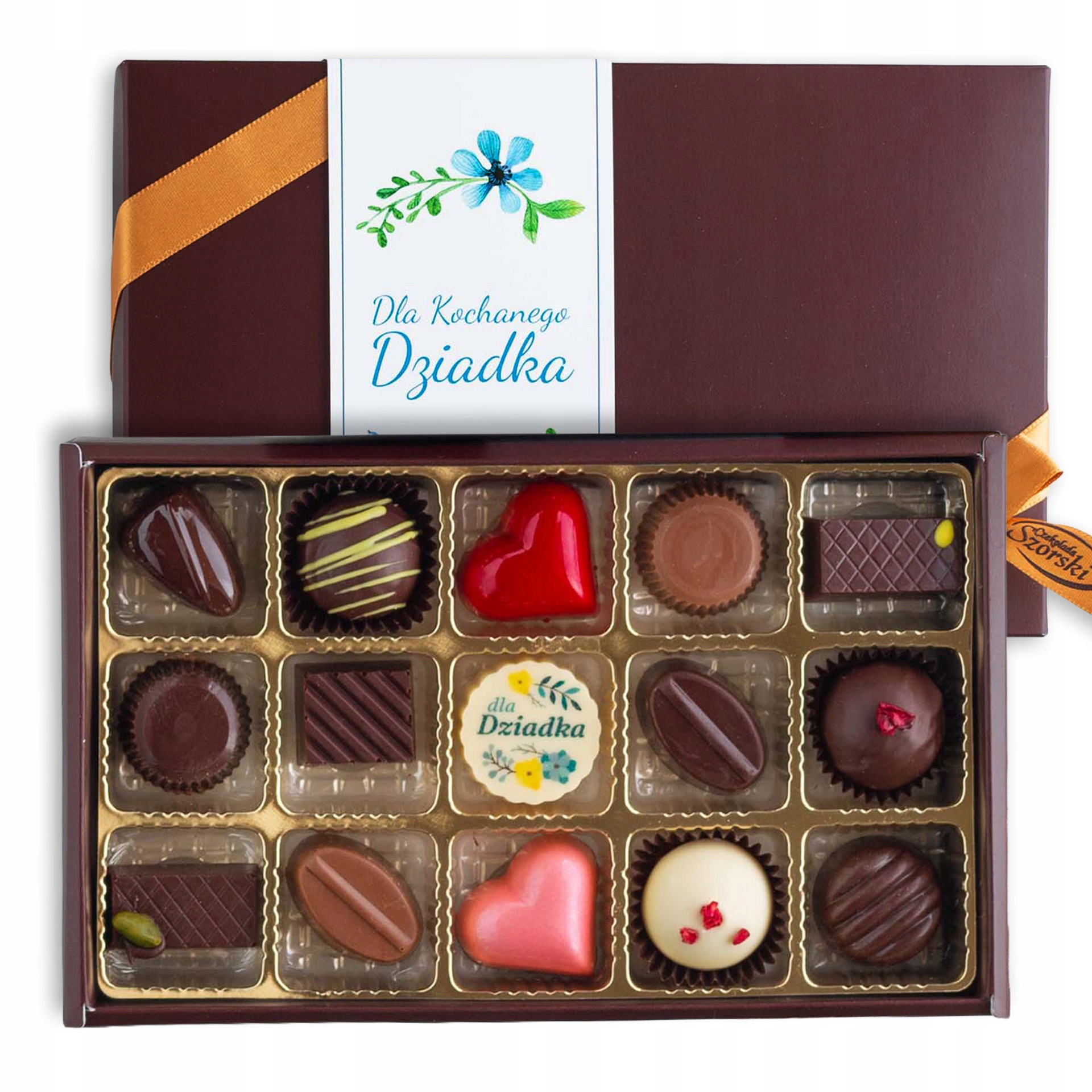 Bombonierka na 15 czekoladek dla dziadka