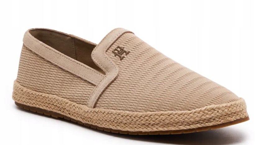 Tommy Hilfiger Espadryle męskie Classic Suede FM0FM04984 Beżowy rozmiar 44