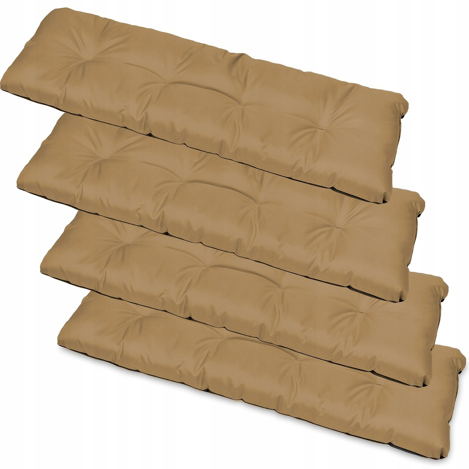 Béžová polštář na lavičku 120 x 38 4 kusů