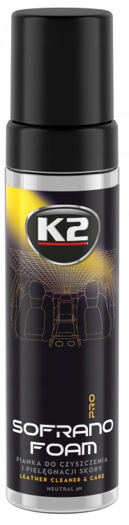 K2 Sofrano Foam Pro 200ml pianka do skóry z pianowniczką bez smug i zapachu