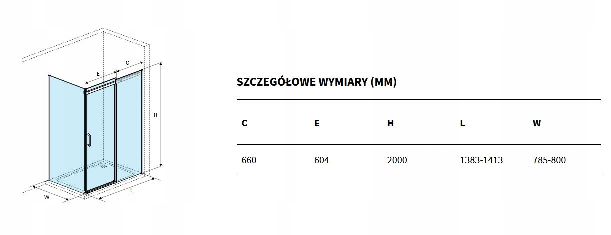 EXCELLENT ROLS kabina narożna 140x80, czarny mat Marka Excellent