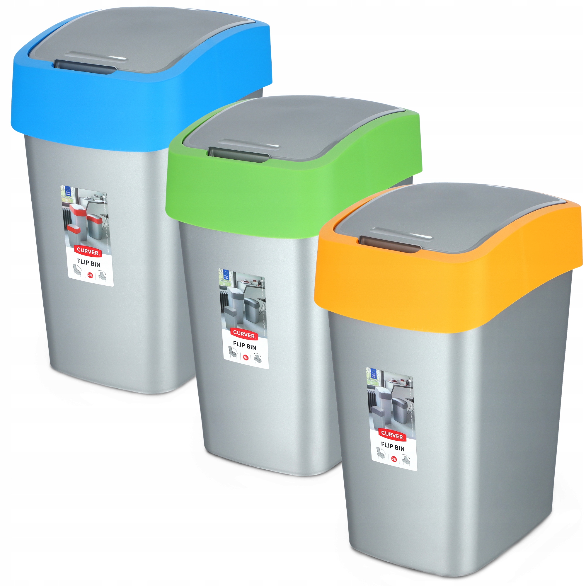 Levně Curver Odpadkový Koš Nádoba 3x25L Na Třídění