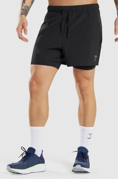 GYMSHARK SPODENKI SPORTOWE CZARNE MĘSKIE XS P7B