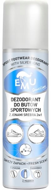 

Dezodorant do butów z jonami srebra 2w1 150 ml Emu