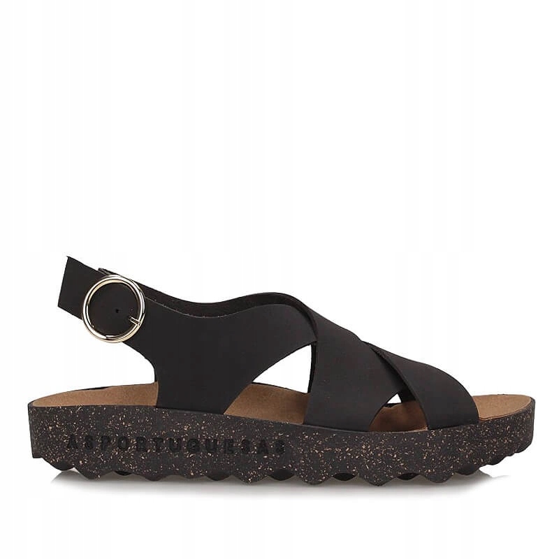 Sandály na platformě Asportuguesas Cusk L Eco Nubu Black P018278000