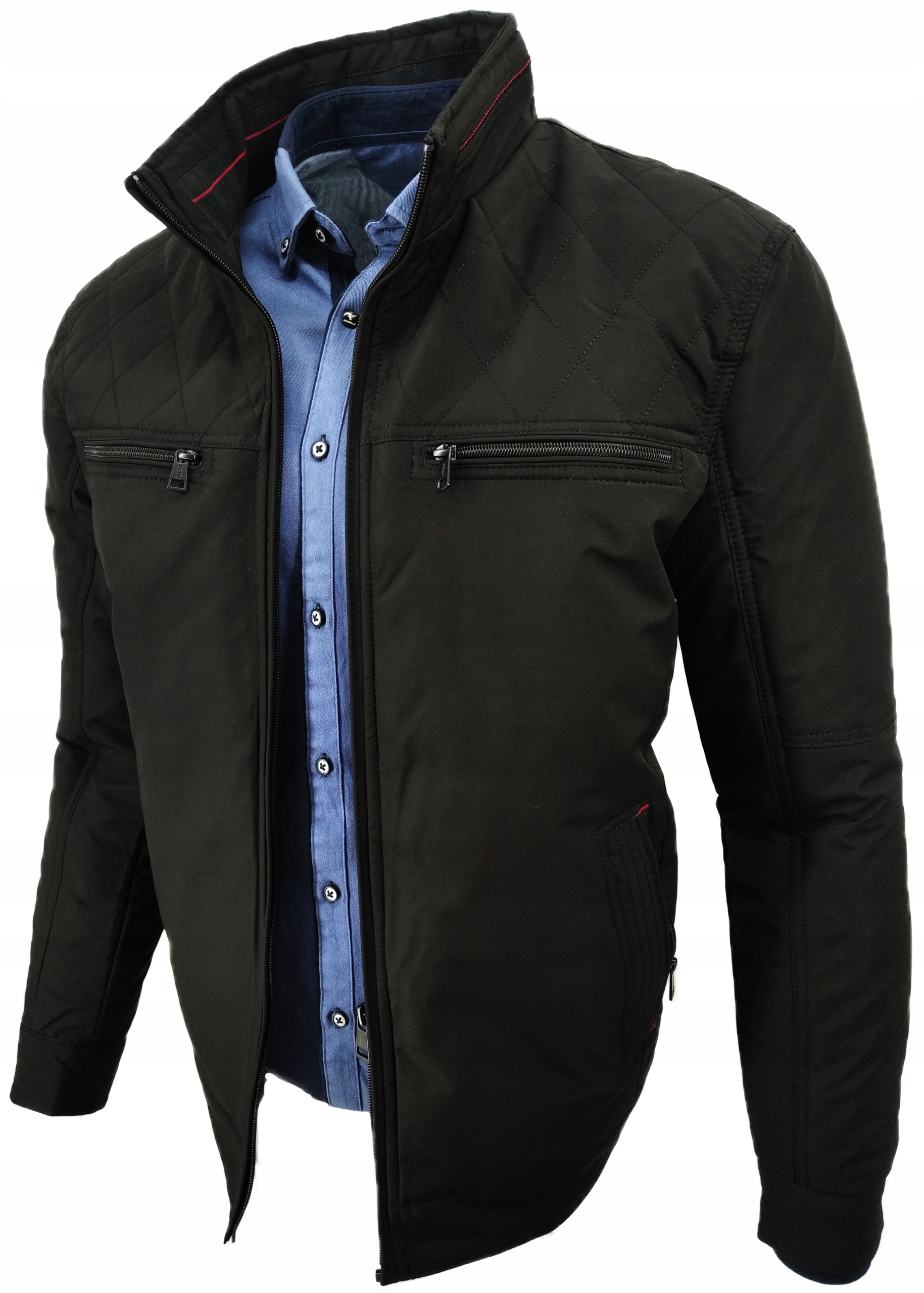 KURTKA CZARNA MĘSKA WIOSENNA PRZEJŚCIOWA PROSTA XL 071