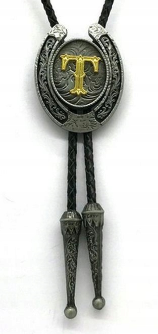 Kravata country western bolo podkova s iniciálou T tomasz tobiasz tymek