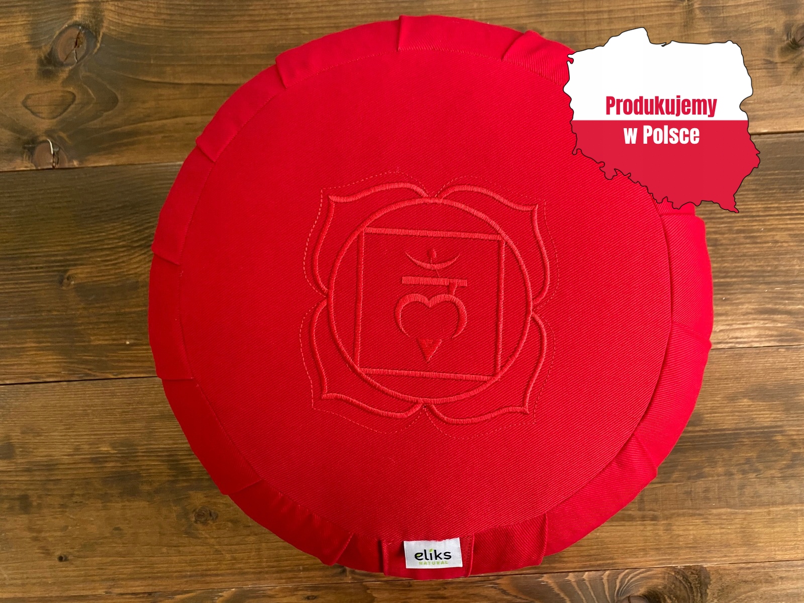 Základní čakra Polsko Taburet Zafu polštář pro Meditaci červená S Pouzdrem