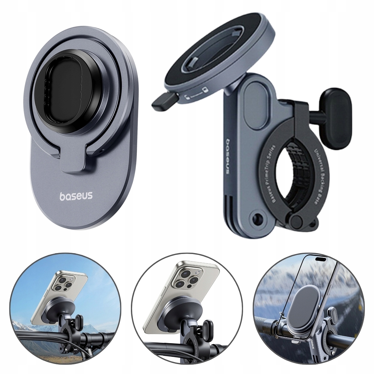 Uchwyt Rowerowy Na Telefon Primetrip Magnetyczny Baseus