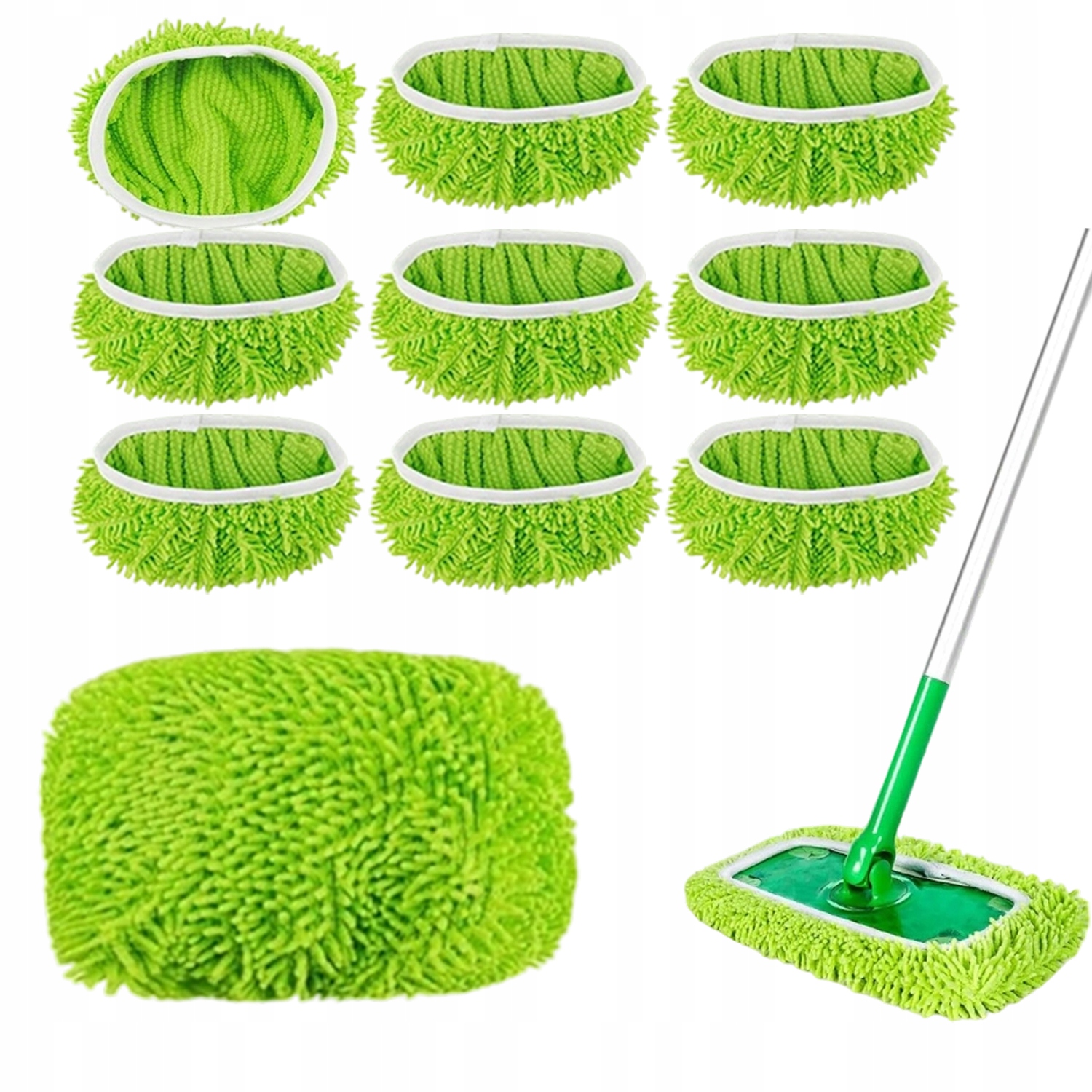 Levně Sada 10 Vyměnitelných Mopů Pro Suché I Mokré Čištění