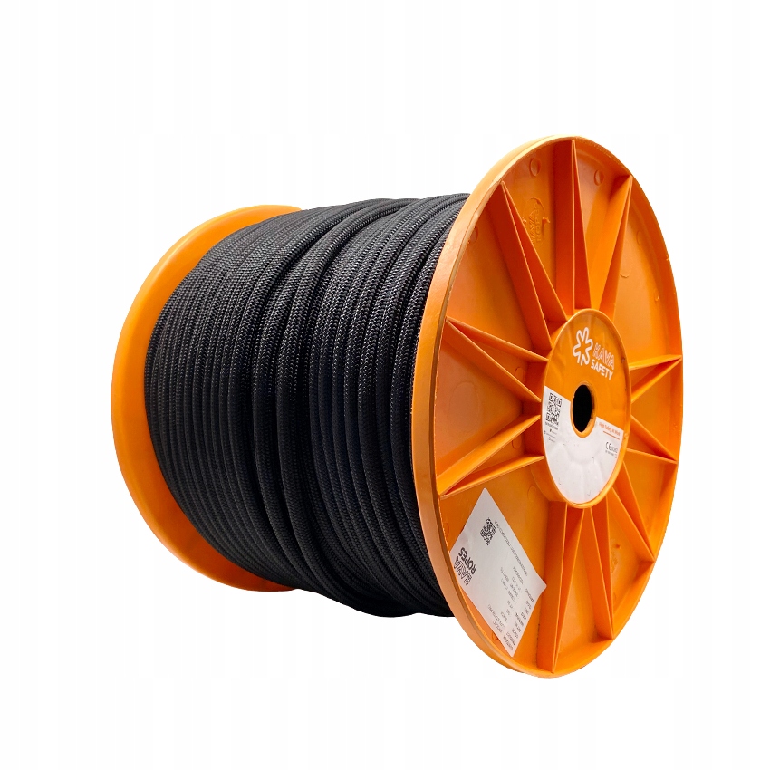 Lina półstatyczna 10,5mm Kaya Safety 34,7kN Lupa Static Max czarna EN1891A
