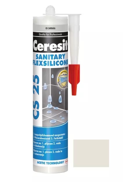 Ceresit CS25 Carrara Silikon sanitarny 280 ml