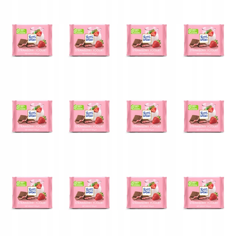 Ritter Sport mléčná jogurtová směs jahoda 100 g X12